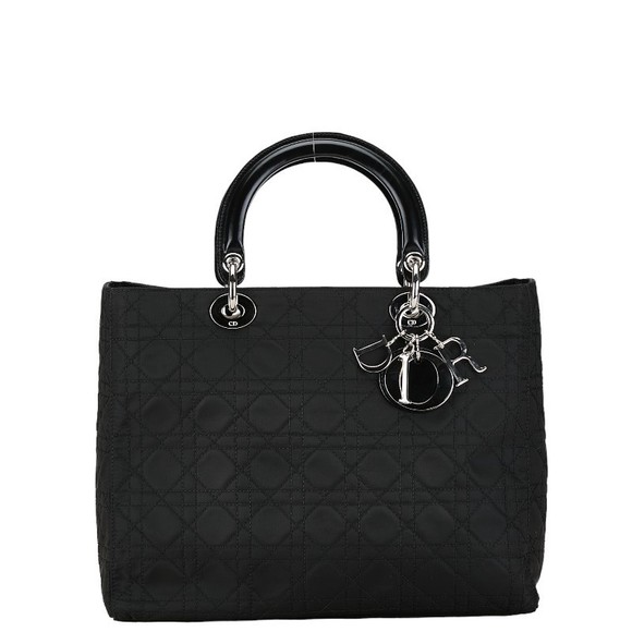 Dior Bag  2Way Black Cannage Shoulder Cotton - Picture 1 of 11